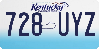 KY license plate 728UYZ