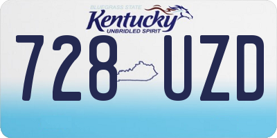 KY license plate 728UZD