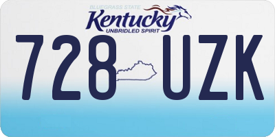 KY license plate 728UZK