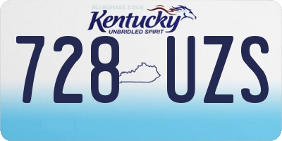 KY license plate 728UZS