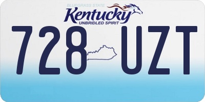 KY license plate 728UZT