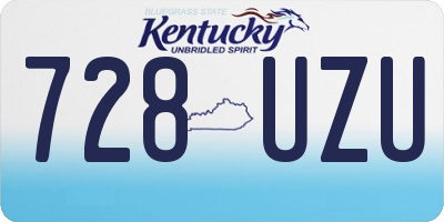 KY license plate 728UZU