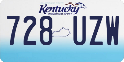 KY license plate 728UZW