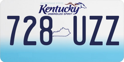 KY license plate 728UZZ
