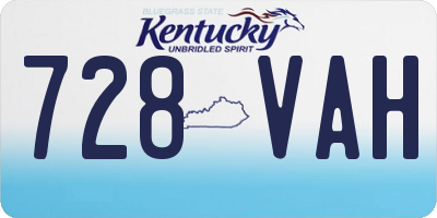 KY license plate 728VAH