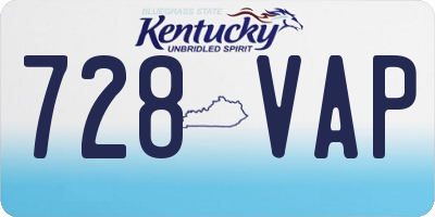 KY license plate 728VAP