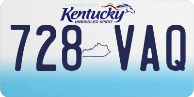 KY license plate 728VAQ