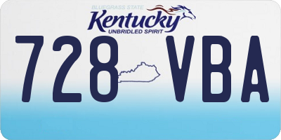 KY license plate 728VBA