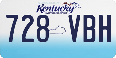 KY license plate 728VBH