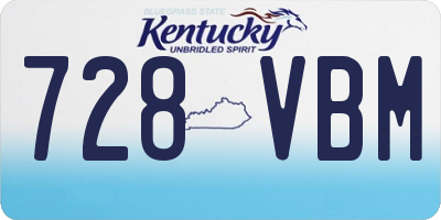 KY license plate 728VBM