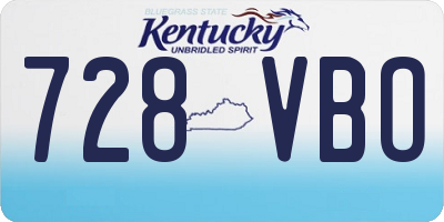 KY license plate 728VBO