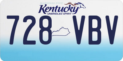 KY license plate 728VBV