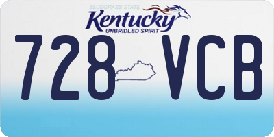 KY license plate 728VCB