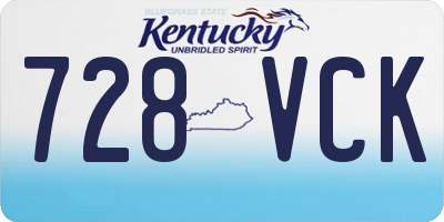 KY license plate 728VCK