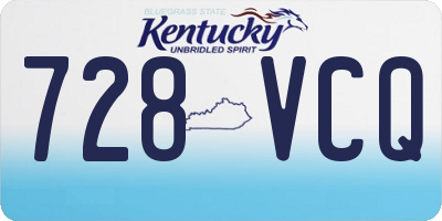 KY license plate 728VCQ