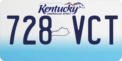 KY license plate 728VCT