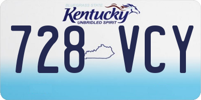 KY license plate 728VCY