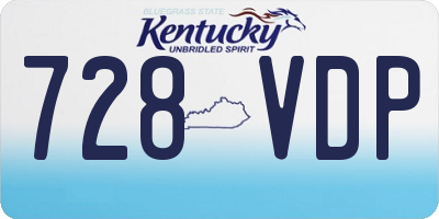 KY license plate 728VDP