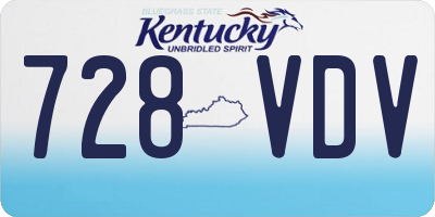 KY license plate 728VDV