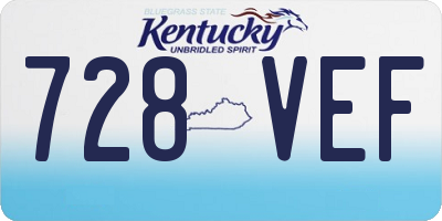 KY license plate 728VEF