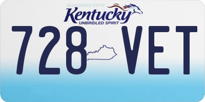 KY license plate 728VET
