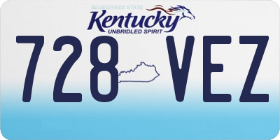 KY license plate 728VEZ