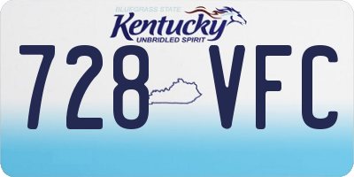 KY license plate 728VFC