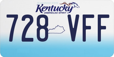 KY license plate 728VFF