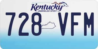 KY license plate 728VFM