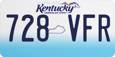 KY license plate 728VFR