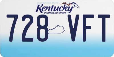 KY license plate 728VFT