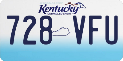 KY license plate 728VFU