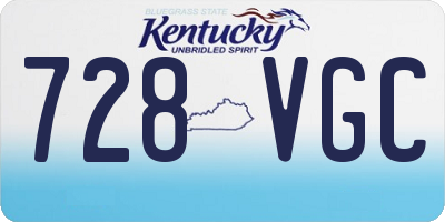 KY license plate 728VGC