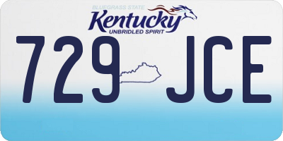 KY license plate 729JCE