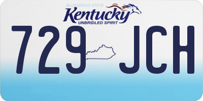 KY license plate 729JCH