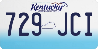 KY license plate 729JCI