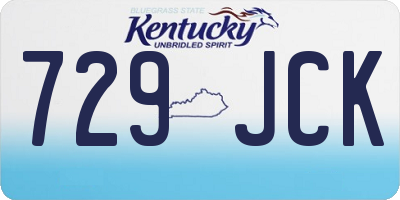 KY license plate 729JCK