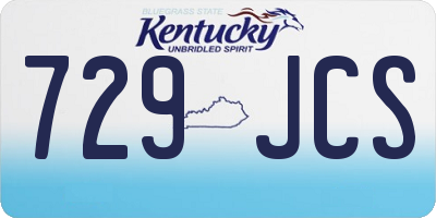 KY license plate 729JCS