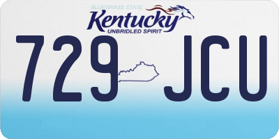 KY license plate 729JCU