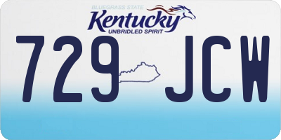 KY license plate 729JCW