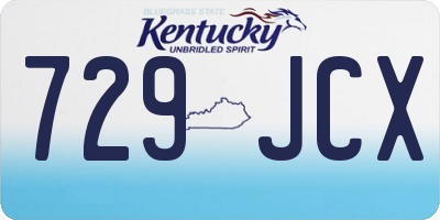 KY license plate 729JCX