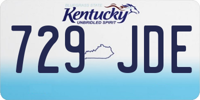 KY license plate 729JDE
