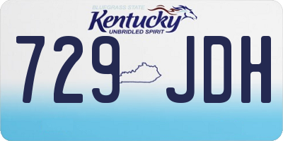 KY license plate 729JDH