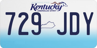 KY license plate 729JDY