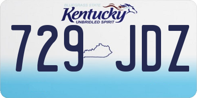 KY license plate 729JDZ