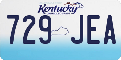 KY license plate 729JEA