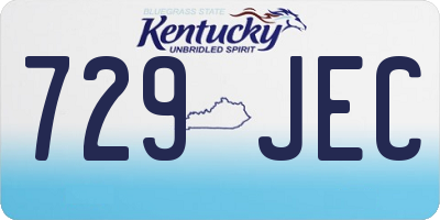 KY license plate 729JEC