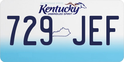 KY license plate 729JEF
