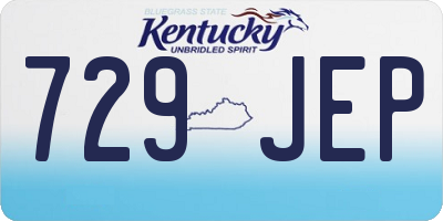 KY license plate 729JEP