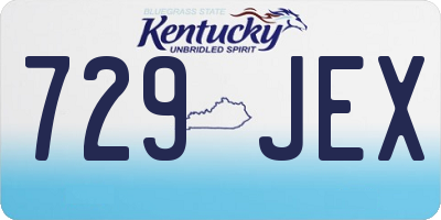 KY license plate 729JEX